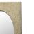 Wood and metal wall mirror, 'Oval Quadrants' - Artisan Crafted Aluminum and Wood Wall Mirror from Ghana (image 2c) thumbail