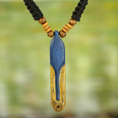 Wood pendant necklace, Afadjato Mountain
