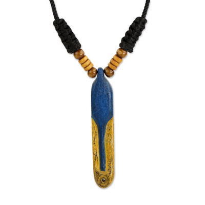 Hand Crafted African Ethnic Style Wood Pendant Necklace