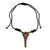 Wood pendant necklace, 'Ghanaian Eagle' - Adjustable Sese Wood Necklace in Red and Green from Ghana (image 2c) thumbail