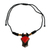 Wood pendant necklace, 'Anokye' - Hand Painted Wood Bead Necklace with Pendant from Ghana (image 2c) thumbail