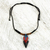 Holzanhänger Halskette 'Afrikanischer Wal' - Ghanaische einstellbare Halskette mit Anhänger aus Sese-Holz