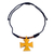 Wood pendant necklace, 'Cross of Divinity' - Adjustable Sese Wood Yellow Cross Necklace from Ghana (image 2c) thumbail