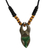 Wood pendant necklace, 'Ashanti Ruler' - Adjustable Sese Wood Pendant Necklace from Ghana thumbail