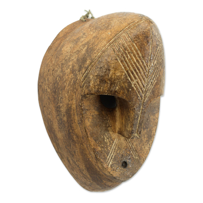 African wood mask, 'Dan Masquerade' - Decorative Hand Carved Wood African Wall Mask from Ghana