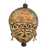 Ceramic ornament, 'Wise Elder' - Artisan Crafted Ceramic and Raffia Ornament from Ghana thumbail