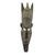 African wood mask, 'Nii King' - Sese Wood and Aluminum Multicolored African Mask from Ghana thumbail