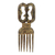 Wood comb, 'Adinkra Unity' - Sese Wood Decorative Comb with a Rustic Finish from Ghana