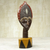 African wood sculpture, 'Biakoye Mask' - Ghanaian Sese Wood Mask Sculpture with Aluminum Plating (image 2b) thumbail