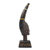 Wood sculpture, 'Odo Mask' - Ghanaian Sese Wood Mask Sculpture with Aluminum Plating (image 2d) thumbail