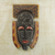 African wood mask, 'Osunu' - Hand Carved Hand Painted Sese Wood Aluminum African Mask (image 2) thumbail