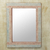 Wood wall mirror, 'Local Treasure' - Distressed Sese Wood Wall Mirror by Ghanaian Artisans (image 2) thumbail