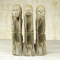 African wood sculpture, Proverbial Principle