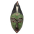 African wood mask, 'Peaceful Hen' - Handcrafted Painted Sese Wood Wall Mask from Ghana