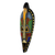African wood beaded mask, 'Adventurous Owl' - Multicolor Owl Artisan Crafted African Bead Wood Wall Mask (image 2b) thumbail