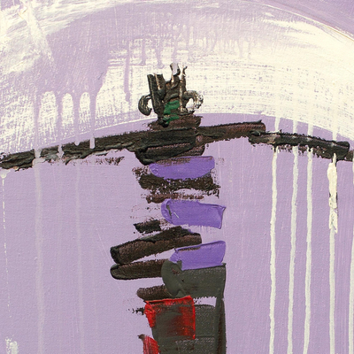 'Liberation II' - Original Expressionist Painting of a Woman in Purple