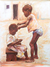 'Leisure' - Signed Impressionist Painting of Two Children from Ghana