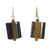 Horn dangle earrings, 'Bold Path' - Hand Crafted Horn Dangle Earrings from West Africa