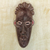 Afrikanische Holzmaske - Handgefertigte afrikanische Maske aus braunem Sese-Holz aus Ghana