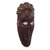 Máscara de madera africana - Máscara africana de madera de sésé marrón hecha a mano de Ghana