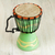 Wood mini djembe drum, 'Musical Mint' - Artisan Crafted Authentic African Mini Djembe Drum (image 2) thumbail