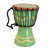 Wood mini djembe drum, 'Musical Mint' - Artisan Crafted Authentic African Mini Djembe Drum