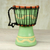 Wood mini djembe drum, 'Musical Mint' - Artisan Crafted Authentic African Mini Djembe Drum