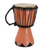 Mini-Djembe-Trommel aus Holz - Handgefertigte westafrikanische Mini-Djembe-Trommel in Braun