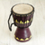 Wood mini djembe drum, 'African Aubergine' - Authentic African Mini Djembe Drum Crafted by Hand thumbail