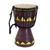 Wood mini djembe drum, 'African Aubergine' - Authentic African Mini Djembe Drum Crafted by Hand (image 2a) thumbail