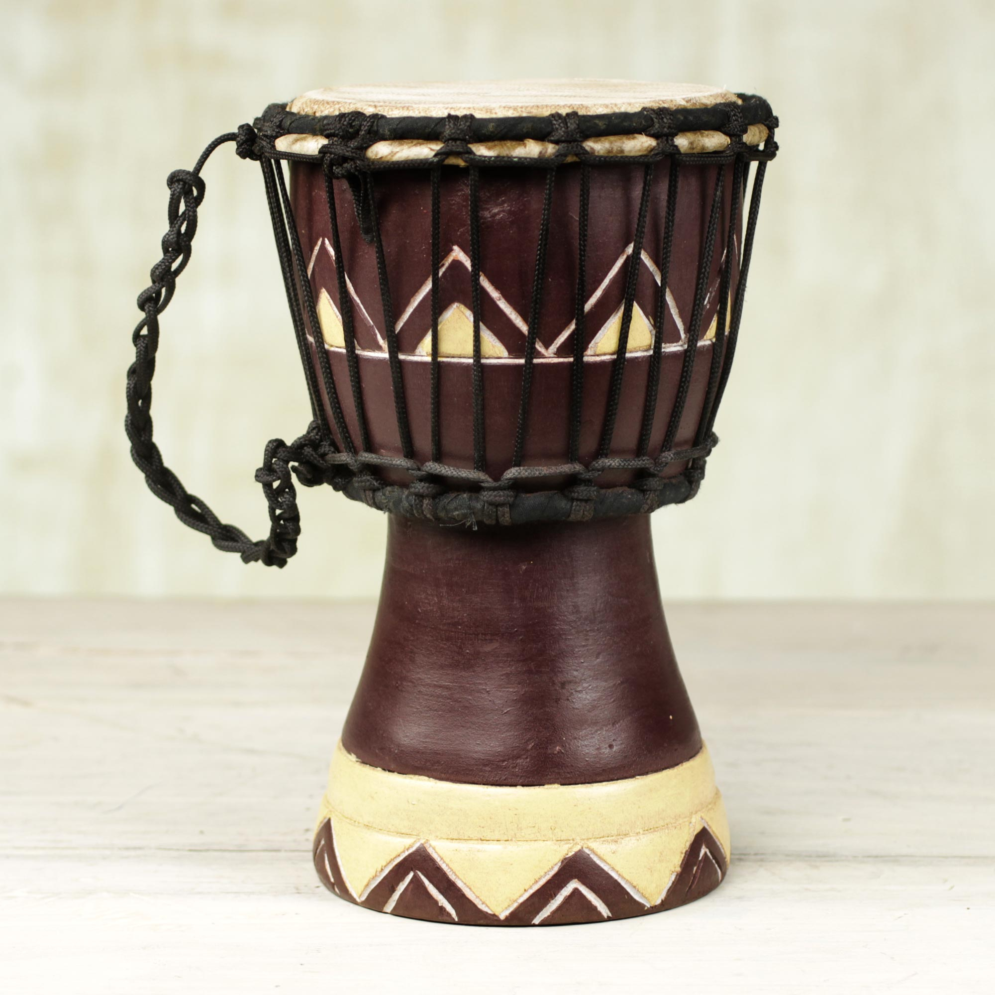 Artisan Crafted Authentic African Mini Djembe Drum African Sounds