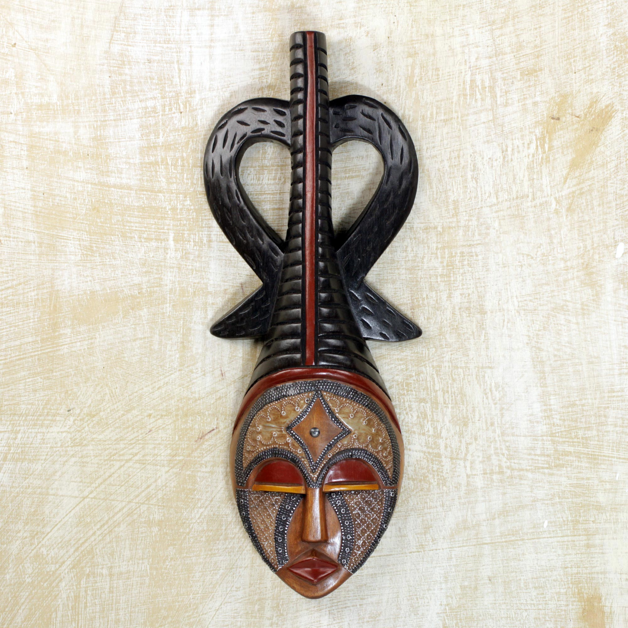 UNICEF Market | African Sese Wood Wall Mask from Ghana - African Queen