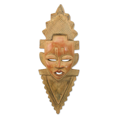 Máscara de madera africana - Máscara africana cultural de madera de Sese hecha a mano de Ghana