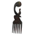 Wood wall decor, 'Cherished Connection' - Handcrafted Sese Wood Comb Wall Decor from Ghana