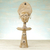 Wood fertility doll, 'Beaded Ashanti' - Handcrafted Glass Beaded Sese Wood Fertility Doll from Ghana