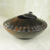 Ceramic decorative vessel, 'Ayeyi Saucer' - Wood-Fired Ghanaian Decorative Ceramic Vessel