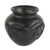 Ceramic decorative vase, 'African Spirals' - Wood-Fired Decorative Ceramic Vase in Black from Ghana