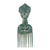 Wood wall art, 'Green Osele' - Wood Comb-Shaped Wall Art in Green from Ghana (image 2a) thumbail