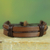 Men's leather wristband bracelet, 'Enduring Strength in Brown' - Men's Brown Leather Wristband Bracelet from Ghana (image 2b) thumbail