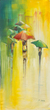 'Rainy Day' - Signiertes expressionistisches Gemälde von Menschen im Regen