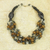Ceramic and recycled glass torsade necklace, 'Deka Harmony' - Ceramic and Recycled Glass Torsade Necklace from Ghana