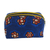 Cotton cosmetic case, 'Virtuous Obaa Sima' - Cotton Cosmetic Case in Royal Blue and Flame from Ghana (image 2d) thumbail