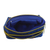 Cotton cosmetic case, 'Virtuous Obaa Sima' - Cotton Cosmetic Case in Royal Blue and Flame from Ghana (image 2e) thumbail