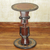 Wood accent table, 'Fulani Circles' - Sese Wood Person-Shaped Accent Table from Ghana