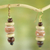 Wood and ceramic dangle earrings, 'Sweet Beads' - Sese Wood and Ceramic Dangle Earrings from Ghana (image 2b) thumbail