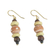 Wood and ceramic dangle earrings, 'Sweet Beads' - Sese Wood and Ceramic Dangle Earrings from Ghana (image 2c) thumbail