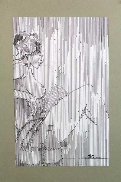 'Relax I' - Signed Modern Candid Painting of a Woman from Ghana