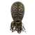 Afrikanische Holzmaske - Handgeschnitzte westafrikanische Wandmaske aus Sese-Holz und Jute