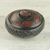Decorative wood bowl, 'Asafo Bowl' - Handcarved Decorative Wood Bowl with Lid from West Africa