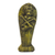 Holzskulptur „Pharao-Sarkophag“ – Goldfarbene Sese-Holz-Sarkophag-Skulptur aus Ghana